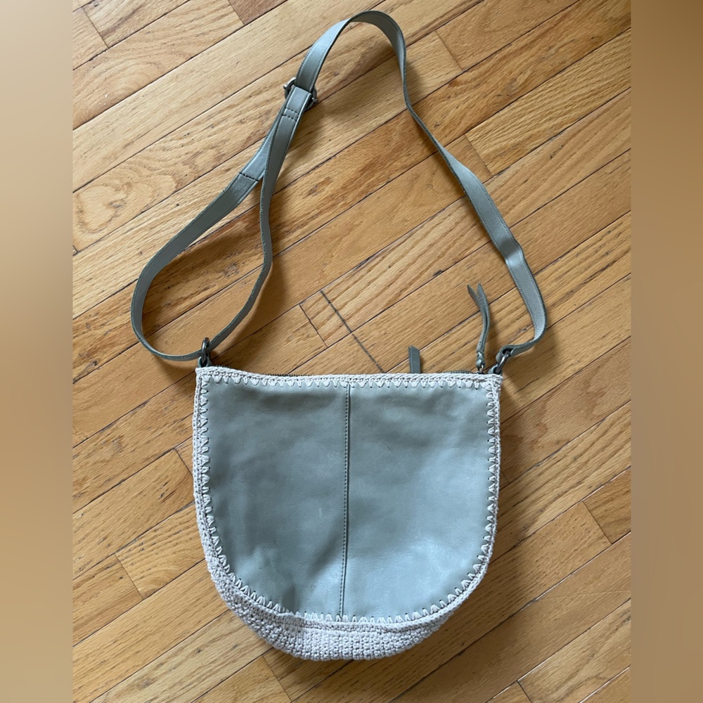 The Sak leather & crotchet bag